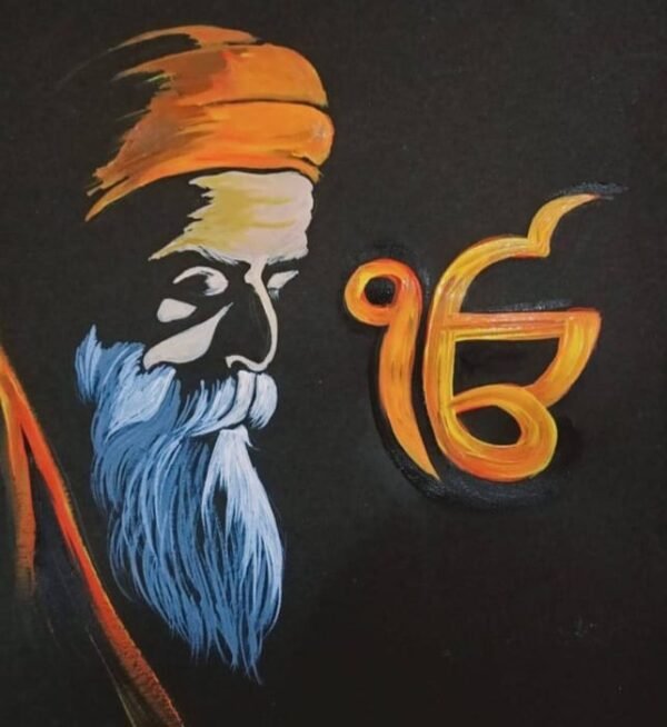 Zupppy handmade Framed Gurunanak Dev Ji Painting