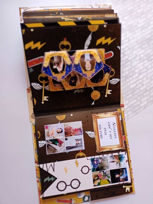 Zupppy Scrap book Hufflepuff harry potter scrapbook personalised with photos for kids, him and her