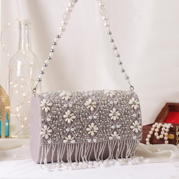 Zupppy Accessories Designer Embroidered tassel Flap Clutch