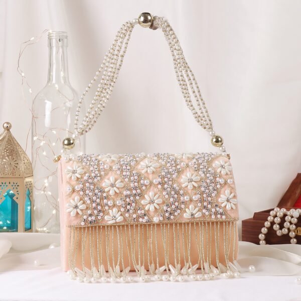 Zupppy Accessories Designer Embroidered tassel Flap Clutch