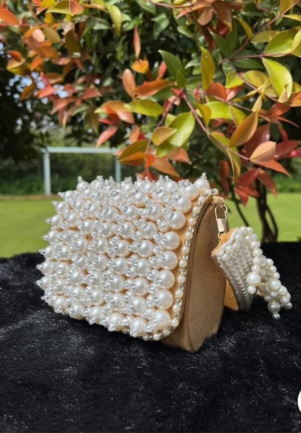 Zupppy Accessories Gold flap bag with pearl