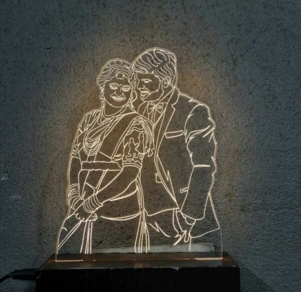 Zupppy Customized Gifts LED light sculpture plaque frame romantic gift , wedding and anniversary gift