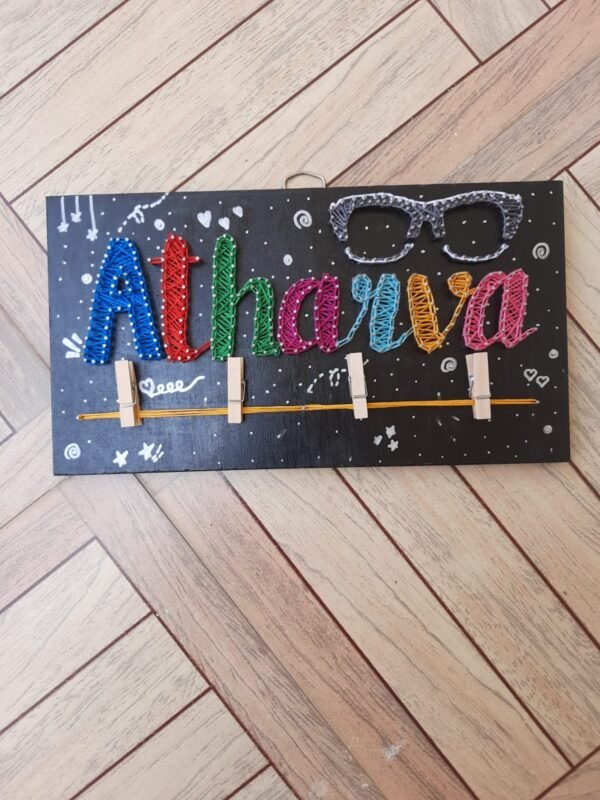 Zupppy Art & Craft Custmized String Art Name Board – Handcrafted Decor