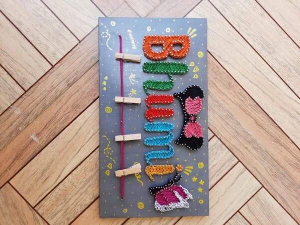 Zupppy Art & Craft String Art Name Board