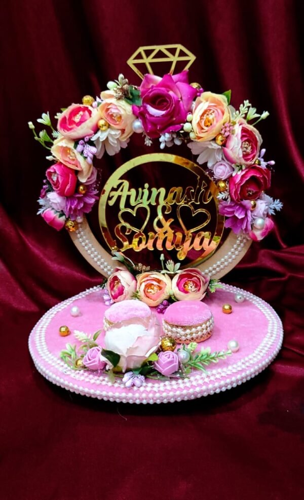 Zupppy Apparel Floral Ring Tray with Name