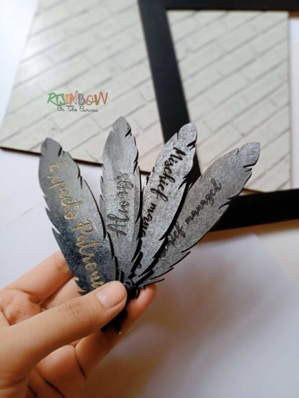 Zupppy Customized Gifts Feather wooden Harry Potter Bookmarks for kids and fans