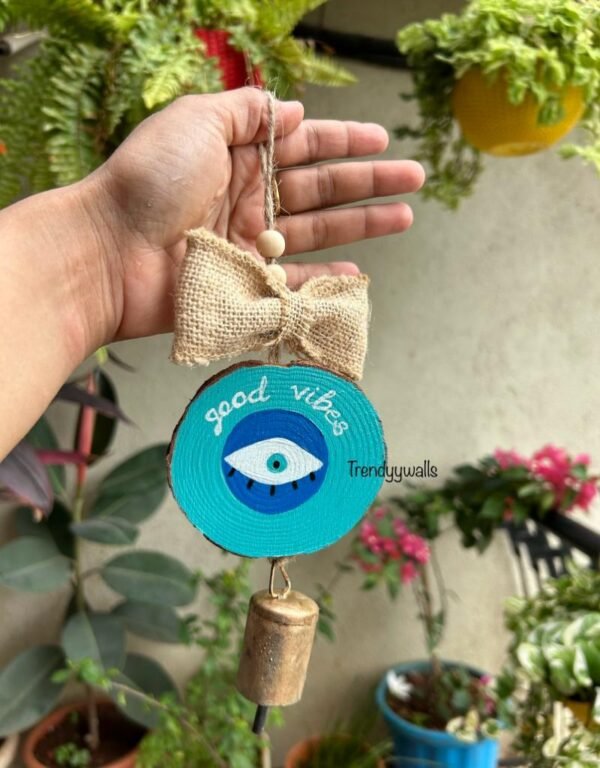 Zupppy Home Decor Evil Eye Wooden Dangler