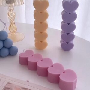 Zupppy Diyas & Candles Heart Pillar Candle