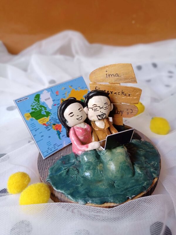 Zupppy Customized Gifts Couple Table top romantic miniature frame personalised for him and her