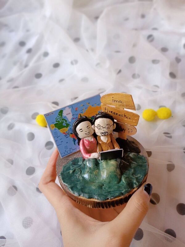 Zupppy Customized Gifts Couple Table top romantic miniature frame personalised for him and her