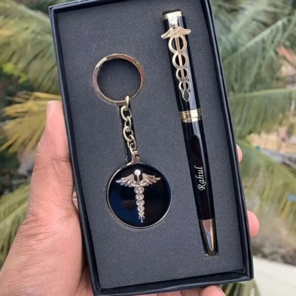 Zupppy Accessories Customized Lawyer/ Doctor/ CA Best Pen + Keychain Gift Combo