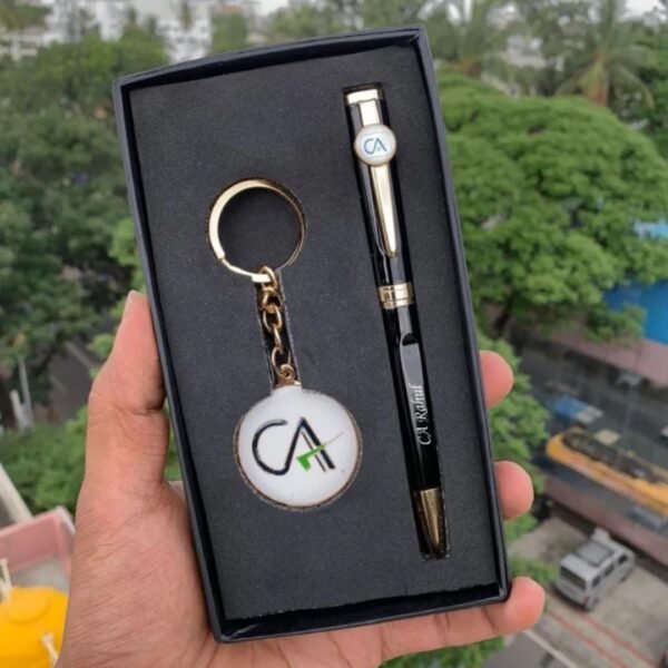 Zupppy Accessories Customized Lawyer/ Doctor/ CA Best Pen + Keychain Gift Combo