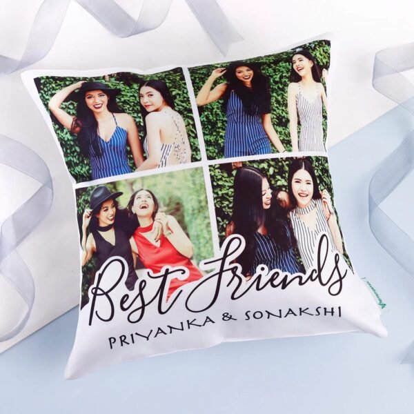 Zupppy Apparel Customized Stain Pillow with Add Your photo with Name & Wishes Print