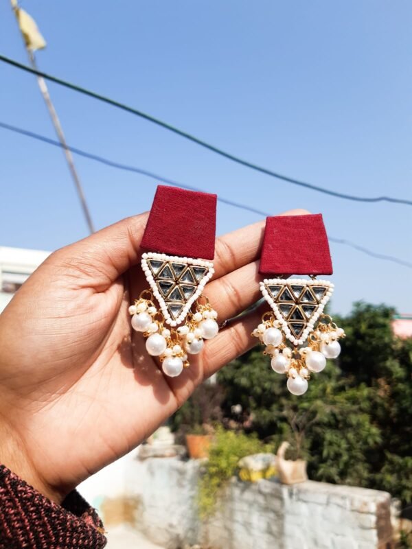 Zupppy Apparel Handmade Fabric Earrings | Customized Bridal and Partywear Jewelry