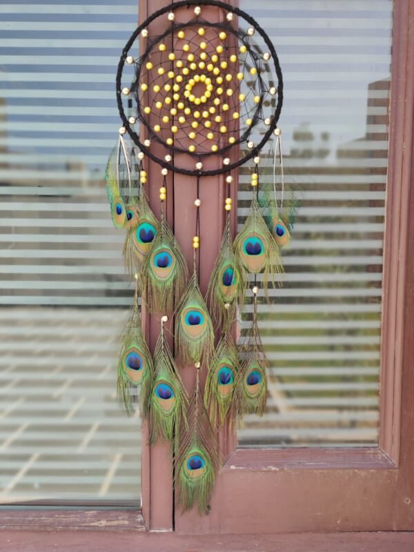 Zupppy wall hanging Peacock beads dreamcatcher ethnic traditional decor for home