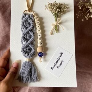 Zupppy Accessories Personalized Macrame Name Keychain | Customized Gift Idea