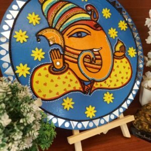 Zupppy Home Decor Kesariya Ganpati Wall Hanging