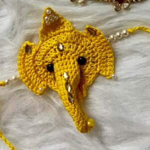 Zupppy Rakhi Handmade Crochet Ganesha Rakhi | Colorful Rakhi for Brother and Sister