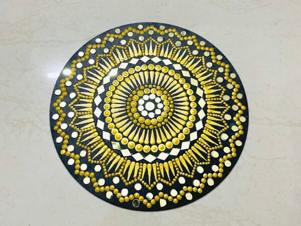 Zupppy Mandala arts Dot mandala(Gold and Black)