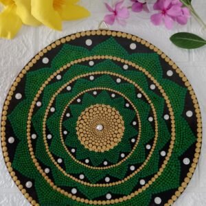 Zupppy Home Decor Flower Dot Mandala Wall Decor With Resin Layer