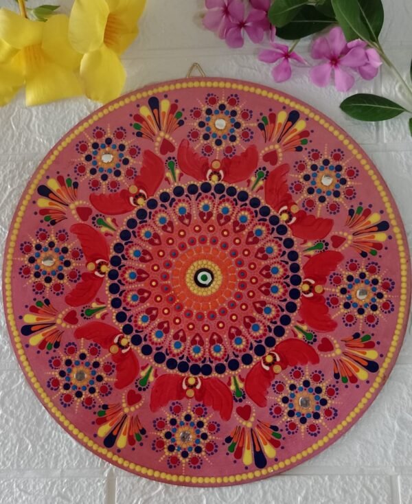 Zupppy Home Decor Dot Mandala Wall Decor With Resin Layer