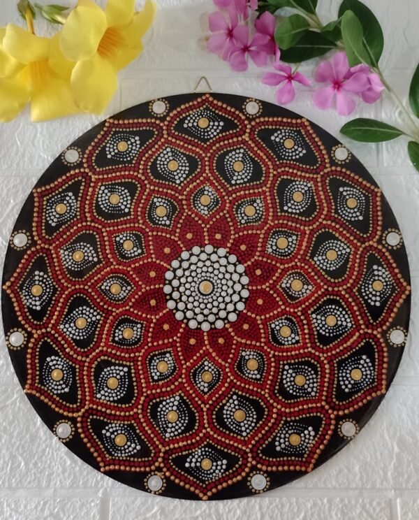 Zupppy Mandala arts Flower Dot Mandala Wall Decor with Resin Layer – Artistic Home Decor | Zupppy