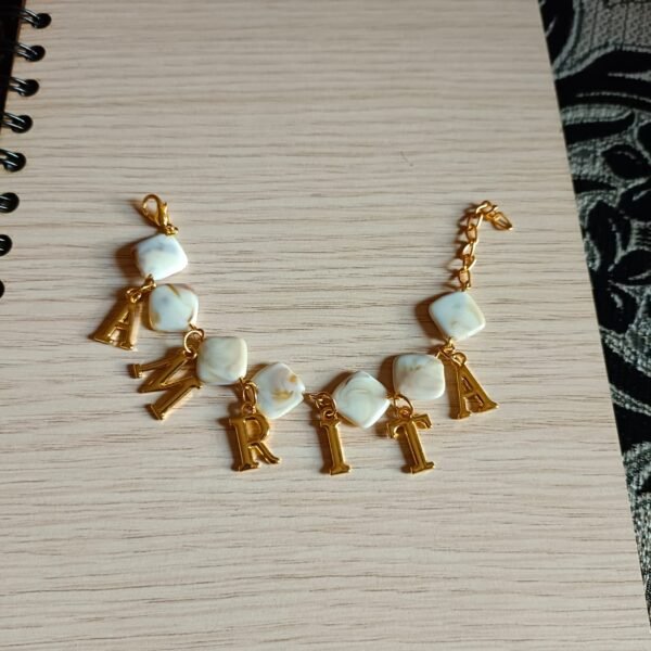 Zupppy Accessories Stone letter bracelet