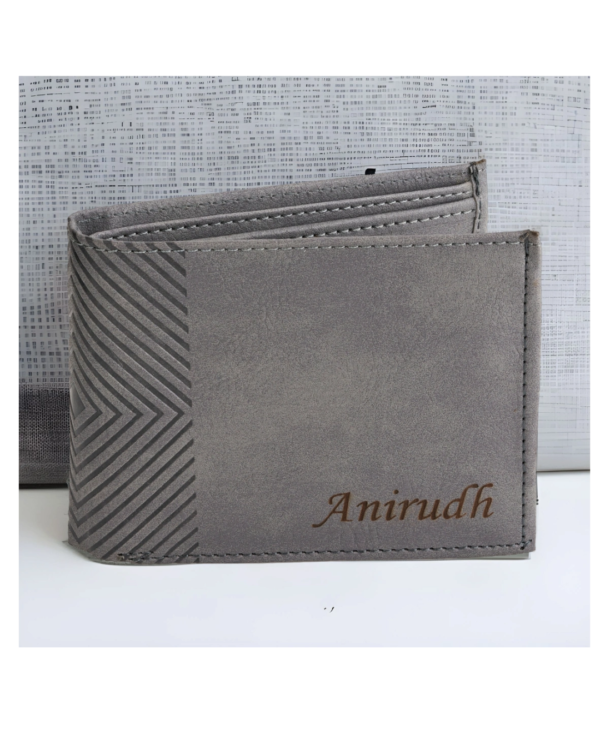 Zupppy Accessories Gray Men’s Wallet customised with name | Utility and corporate gift