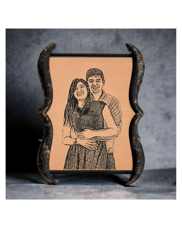 Zupppy Photo Frames Handcrafted Plaque with Engraved photo on Acrylic