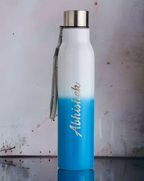 Zupppy Bottle Customised with name Sipper Bottle blue and white