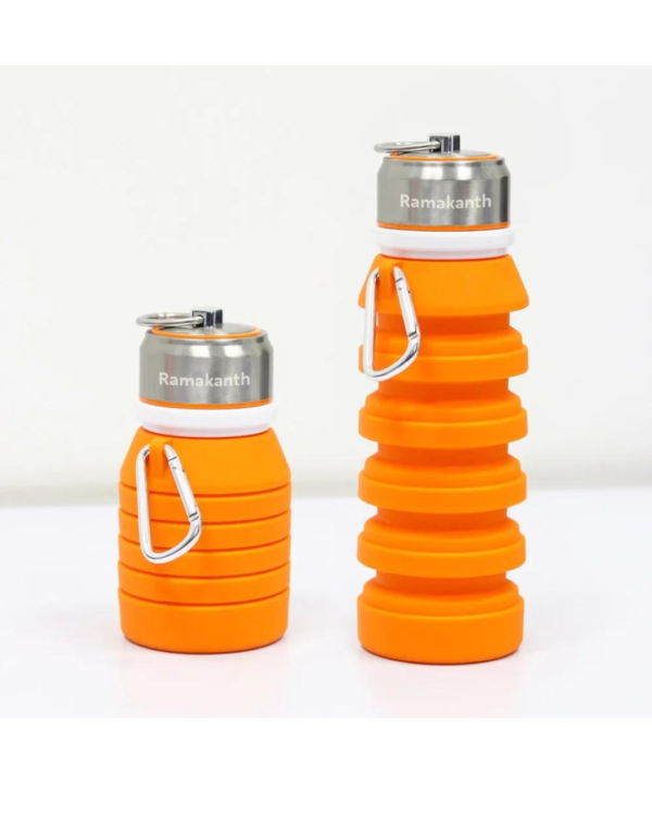 Zupppy Bottle Customised orange Collapsible Sipper Bottle utility and corporate gift