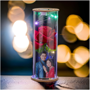 Zupppy Customized Gifts Glass Dome with LED lights customised with photo