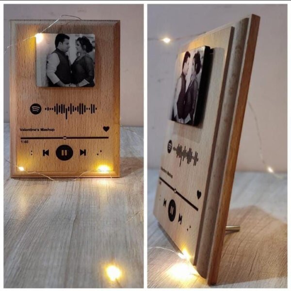 Zupppy Photo Frames Wooden spotify sublimation frame | customsied gift for him and her