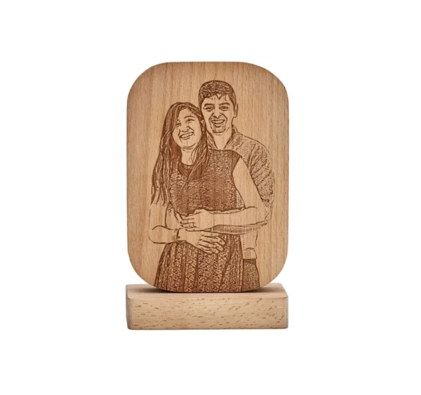 Zupppy Photo Frames Wooden Plaque engraved photo frame with Magnetic Stand