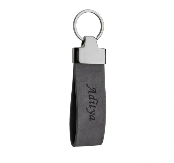 Zupppy Accessories Leather Keychain With Metal Hook Customized with name