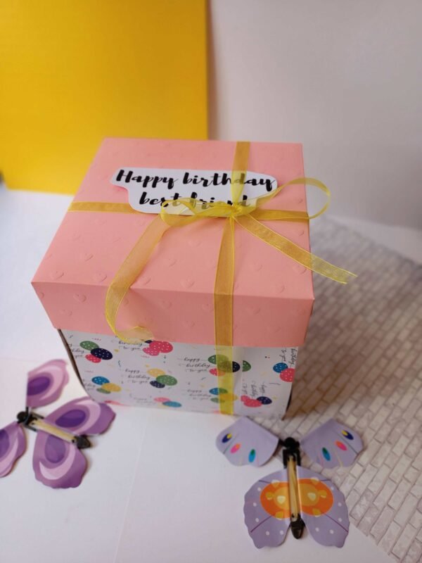 Zupppy Customized Gifts Fake flying butterflies pop up box personalised with photo