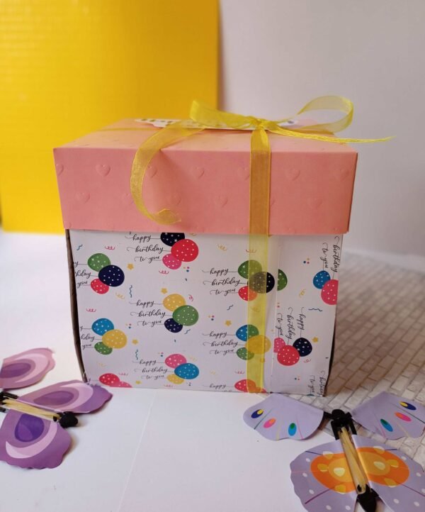 Zupppy Customized Gifts Fake flying butterflies pop up box personalised with photo