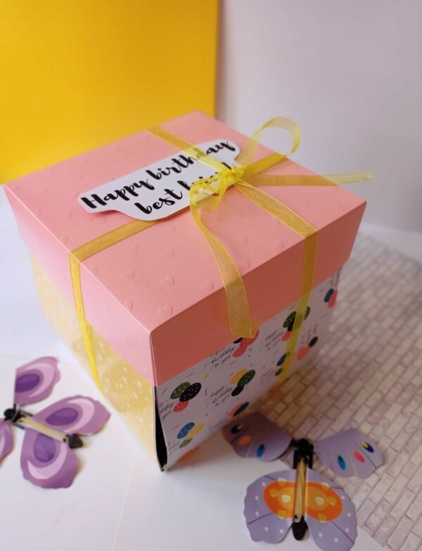 Zupppy Customized Gifts Fake flying butterflies pop up box personalised with photo