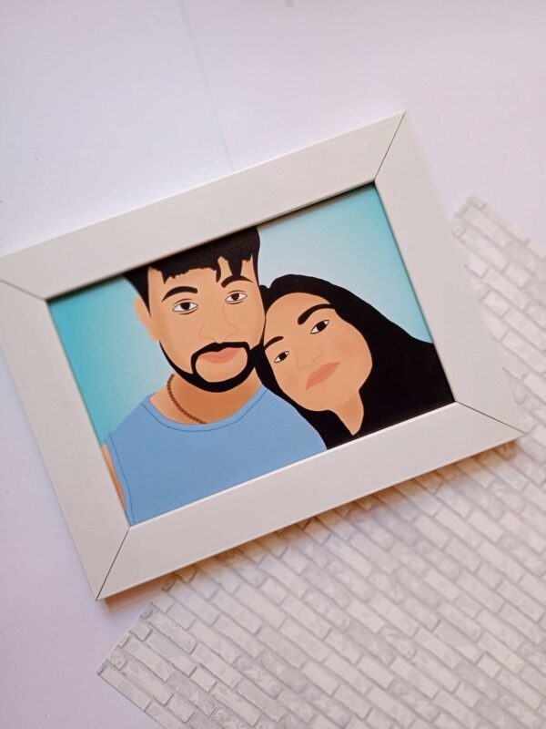 Zupppy Photo Frames Customised Photo Illustration Frame wooden