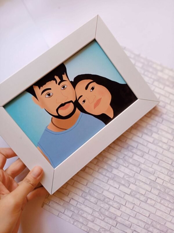 Zupppy Photo Frames Customised Photo Illustration Frame wooden