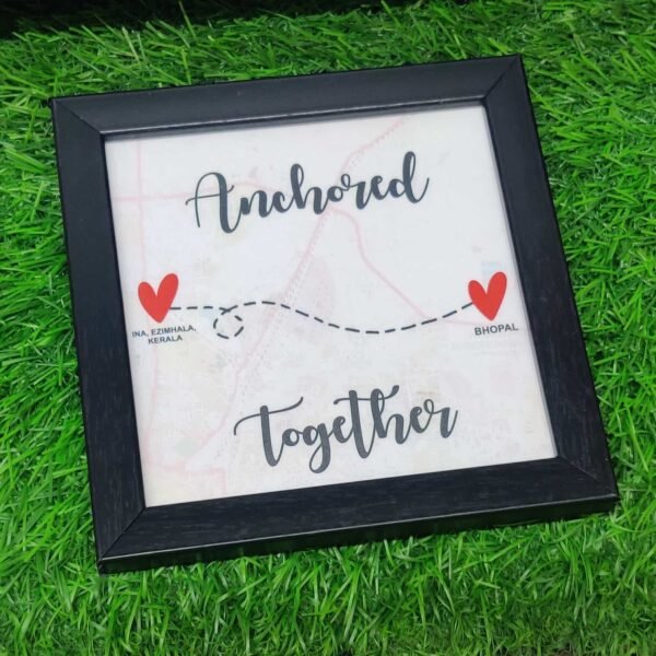 Zupppy Photo Frames Distance map frame | long distance gifts for him and her