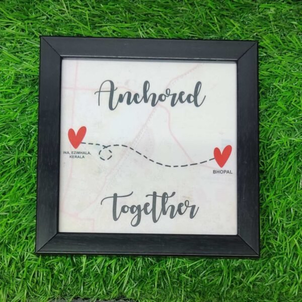 Zupppy Photo Frames Distance map frame | long distance gifts for him and her