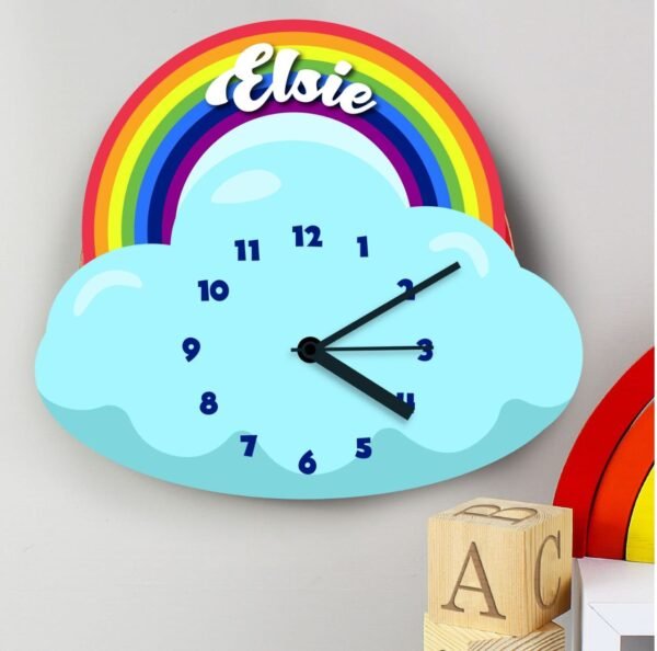 Zupppy clock Kids customized cartoon clock | gift for kids nursery decor