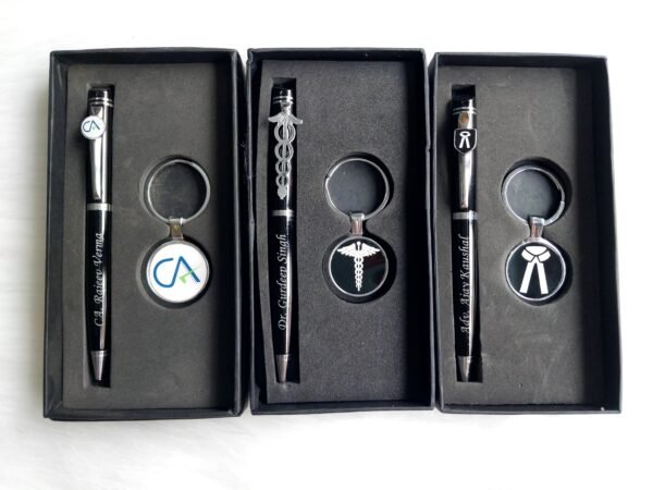 Zupppy Customized Gifts Customised pen and keychain set for CA. doctor and advocate