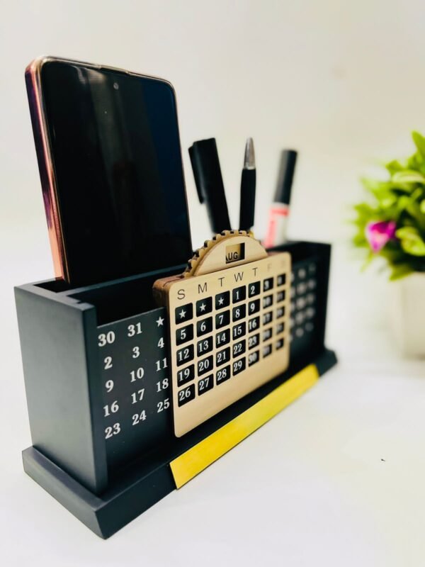 Zupppy Customized Gifts Pen Stand with infinite calendar and mobile stand