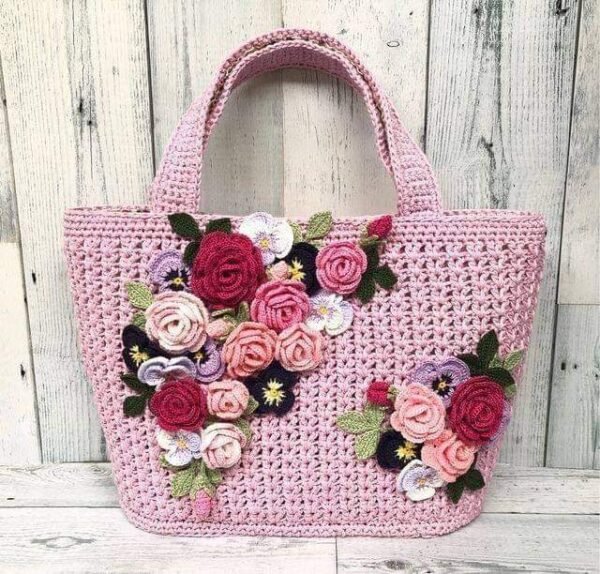 Zupppy Crochet Products Crochet Flowery Handbags