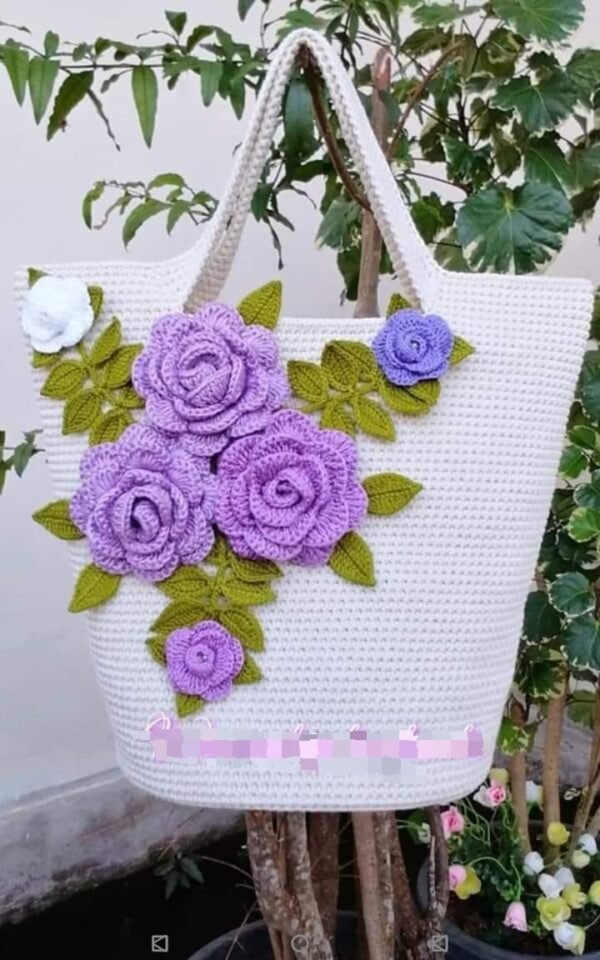 Zupppy Crochet Products Crochet Flowery Handbags