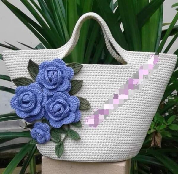 Zupppy Crochet Products Crochet Flowery Handbags