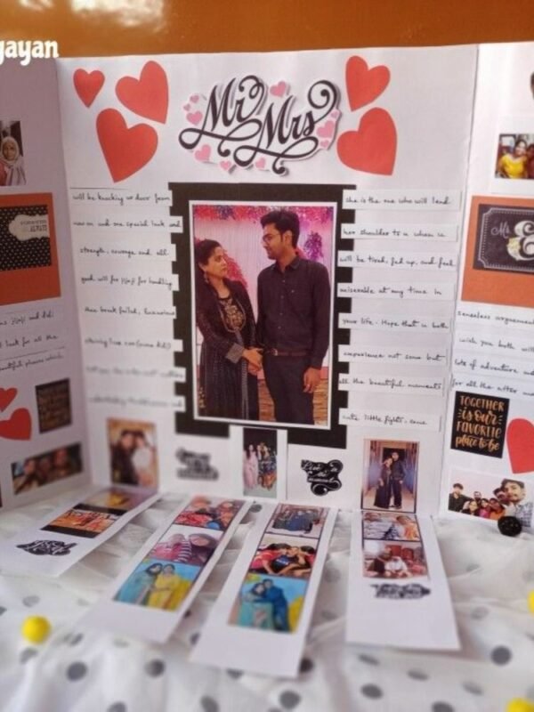 Zupppy Art & Craft Giant Big anniversary falling card customised with photos and name