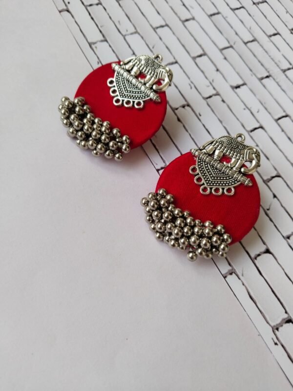 Zupppy Jewellery Rainvas Pink silver charm elephant studs earrings